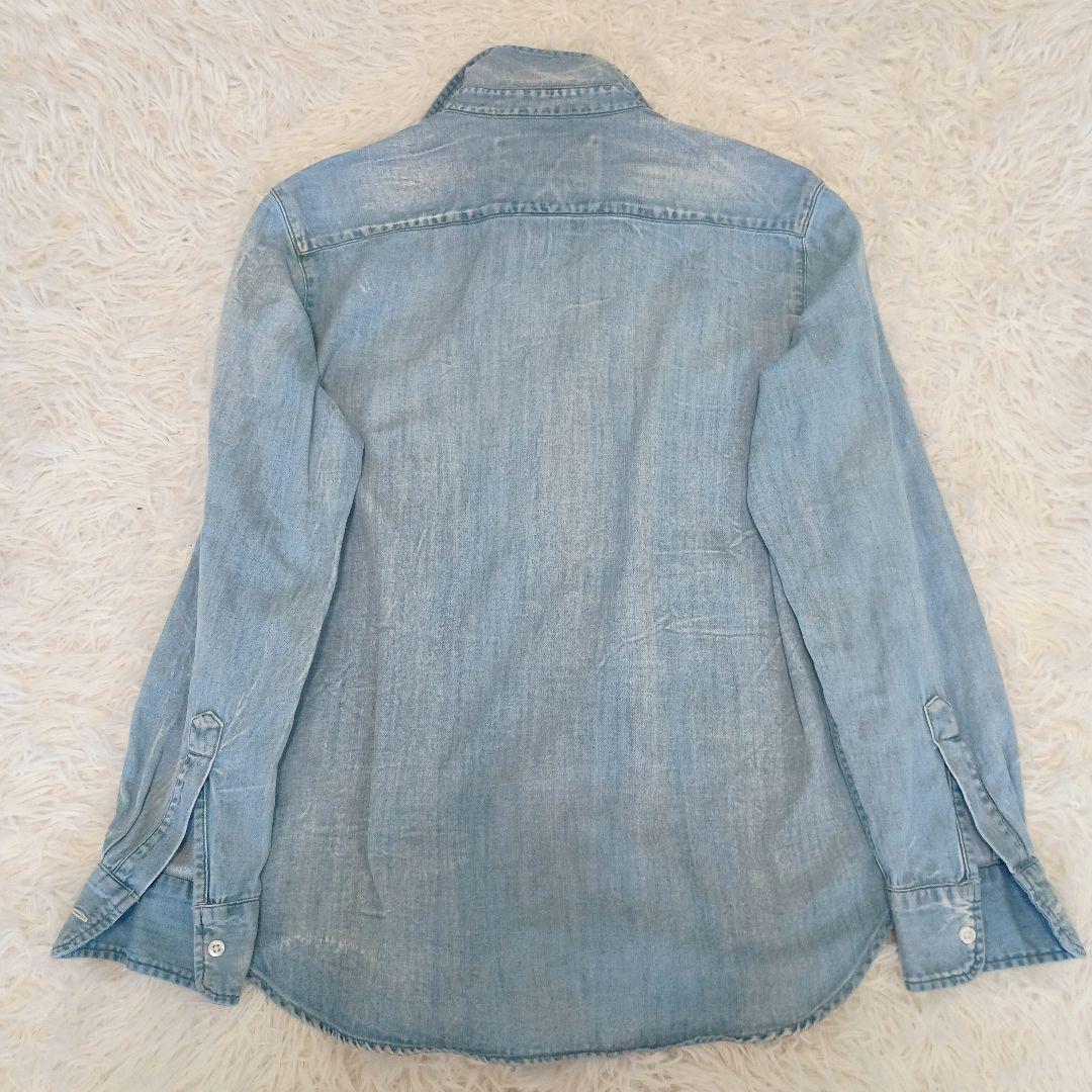 フランクアンドアイリーン スキッパー　デニムシャツ