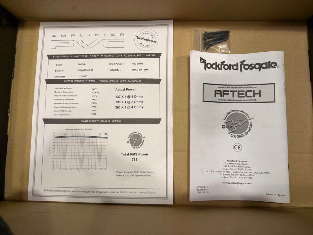 T600-4RockfordロックフォードPowerアンプ