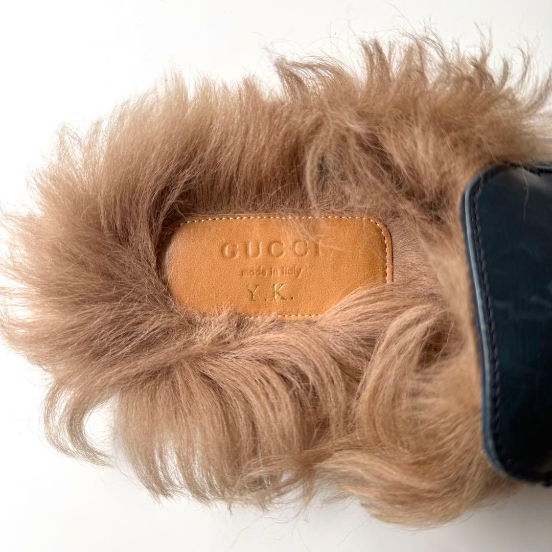 限定価格 GUCCI ホースビットスリッパ ファー