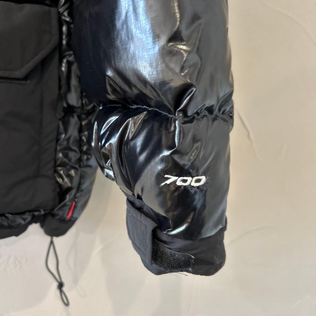 22AW ノースフェイスx シュプリームブラックダウンジャケット　コラボ