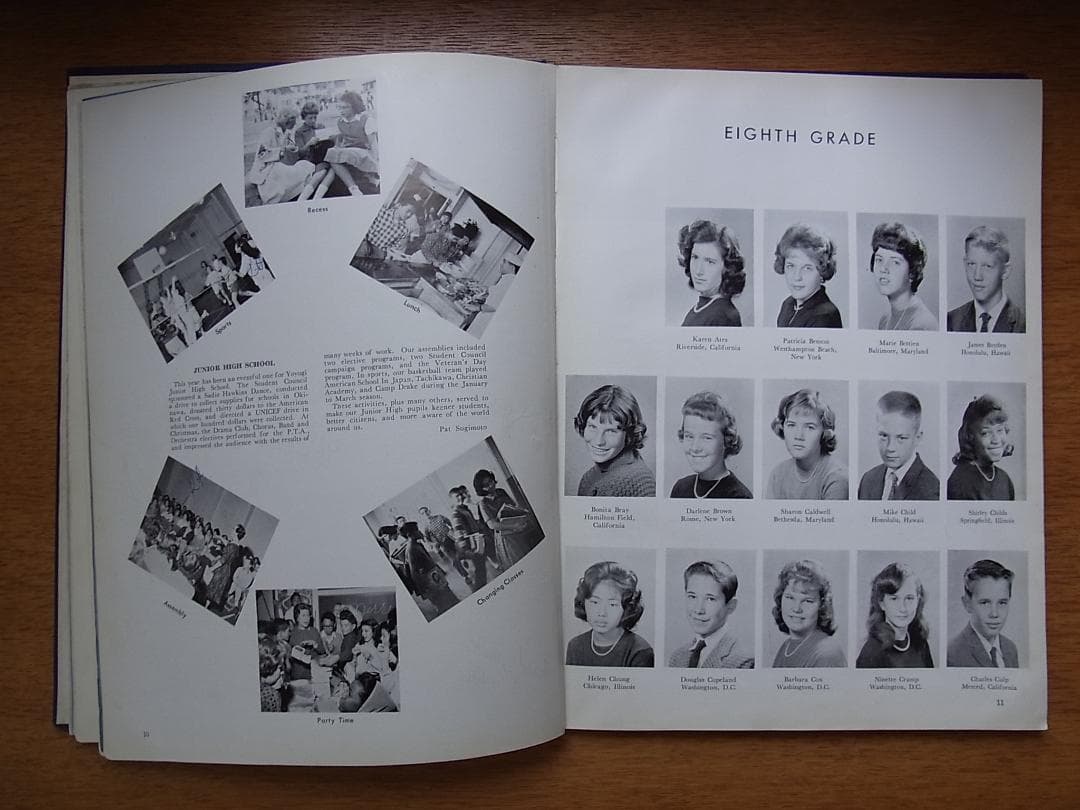 1962年米軍ワシントン・ハイツの代々木スクールの年鑑アルバム
