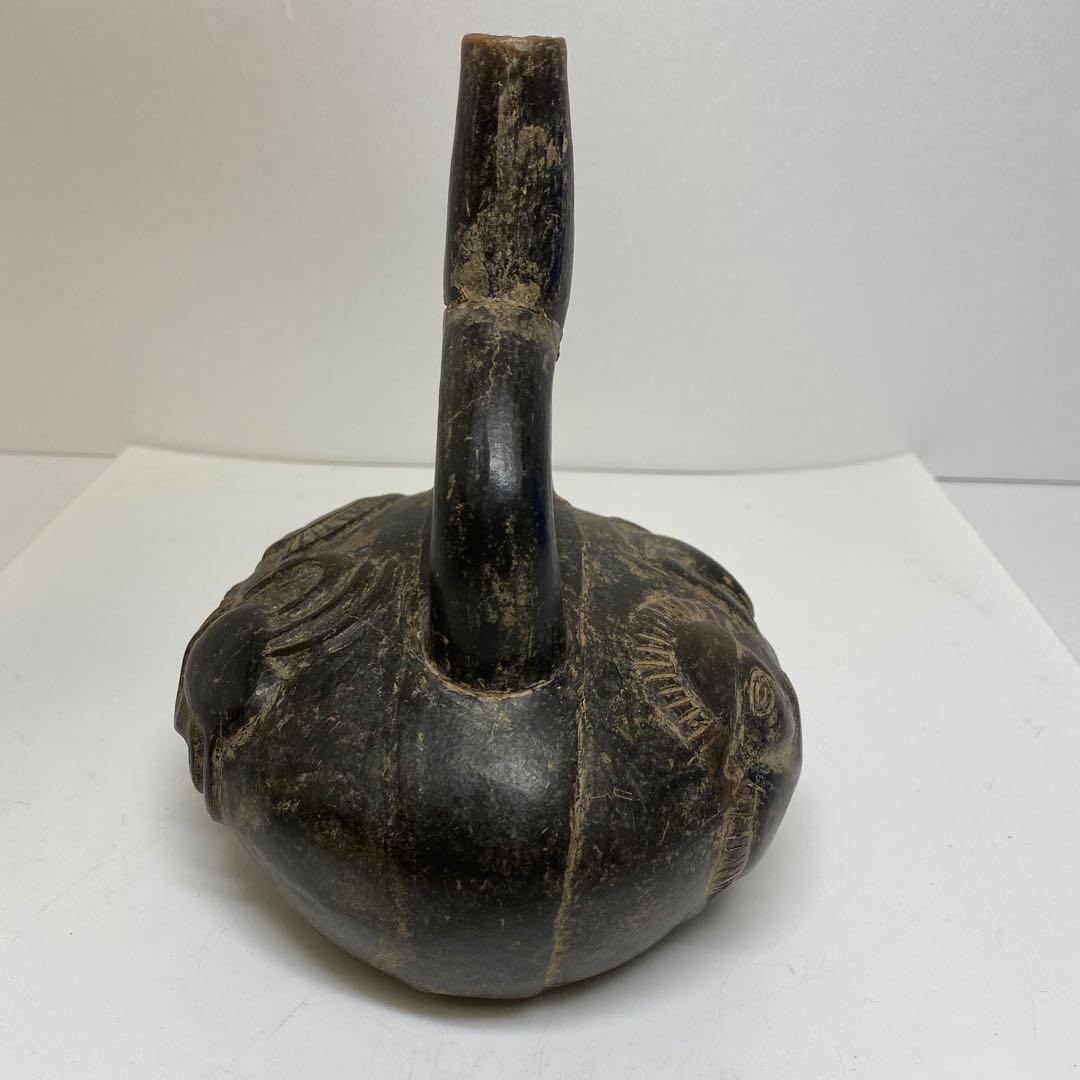 専用　紀元前　古代　インカ花入　高さ約18.2㎝　タサオ　東さ8-0107☆2F