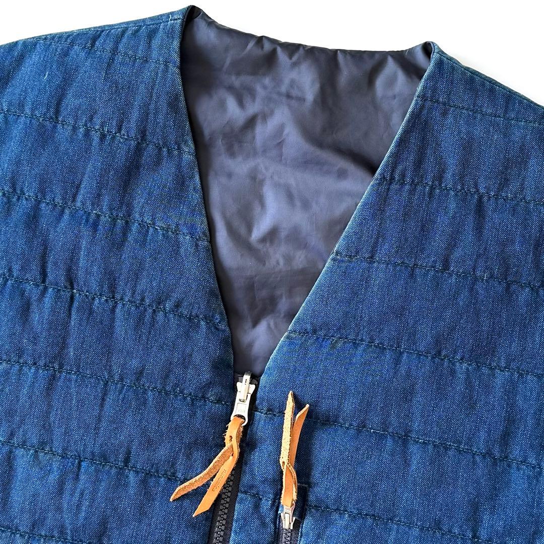 nanamica ナナミカ ダウンベスト インディゴ デニム リバーシブル 中綿