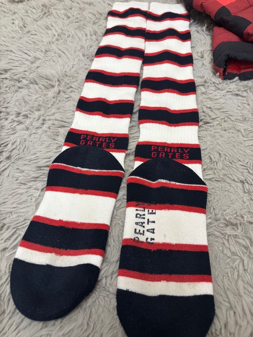 PEARLY GATES ゴルフウェアセット 赤黒チェック セットアップ