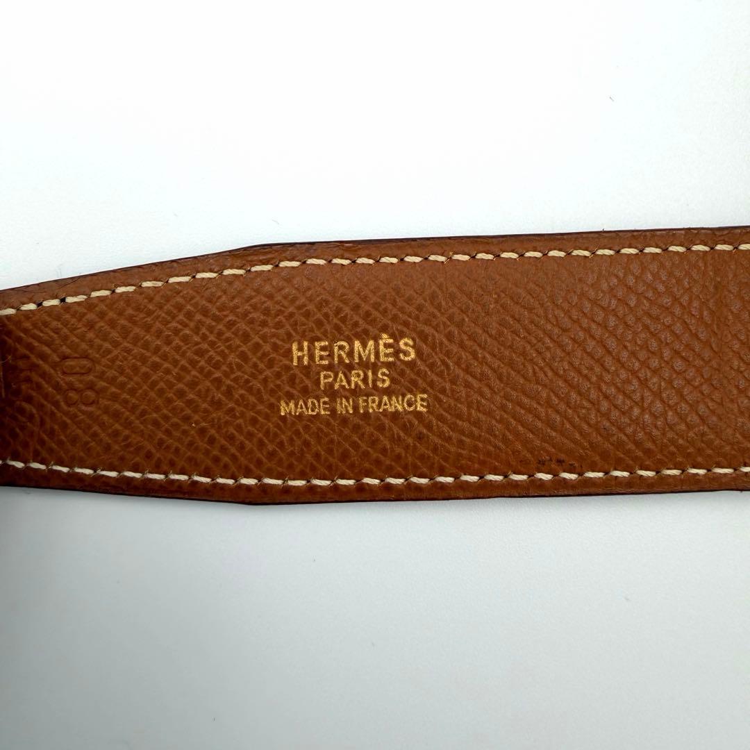 極美品✨HERMES エルメス ベルト ゴールド金具 黒