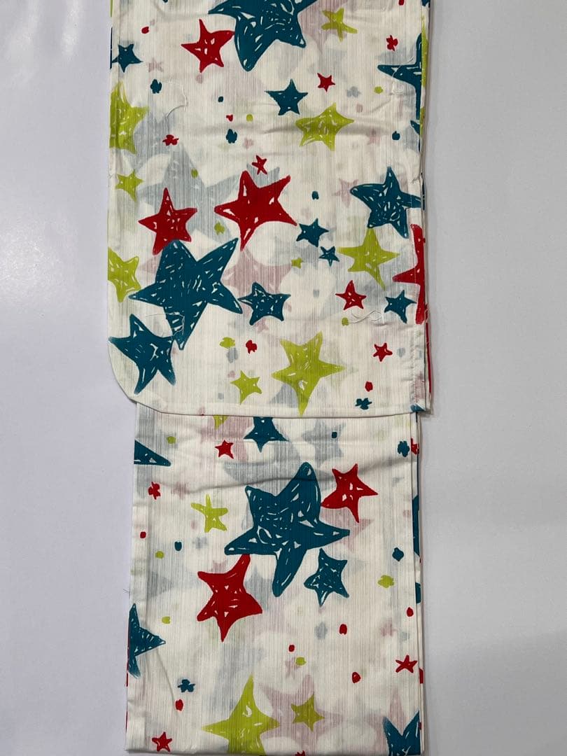 カラフル星柄浴衣・帯・下駄セット