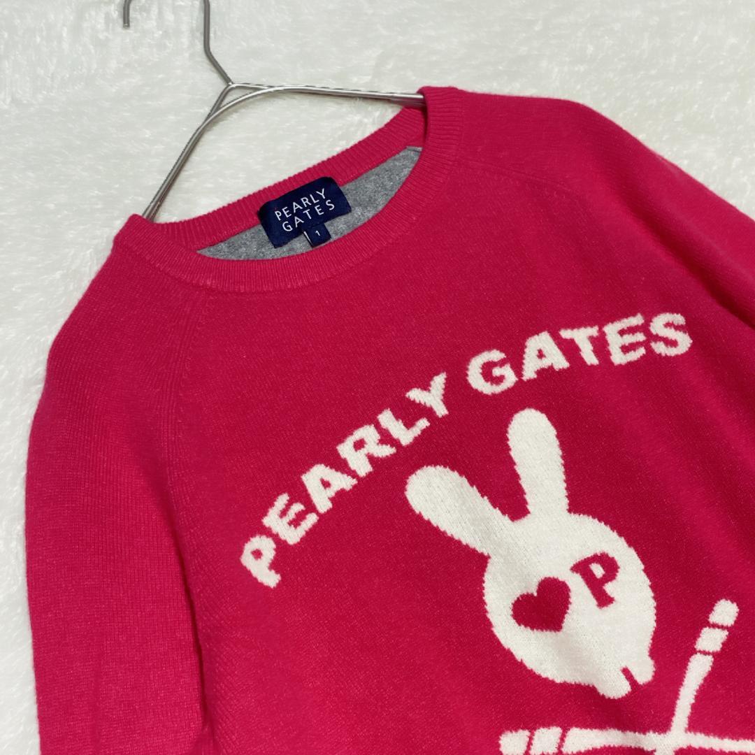 DE0002【パーリーゲイツ】ニット セーター【1】カシミヤ100％ ラグラン