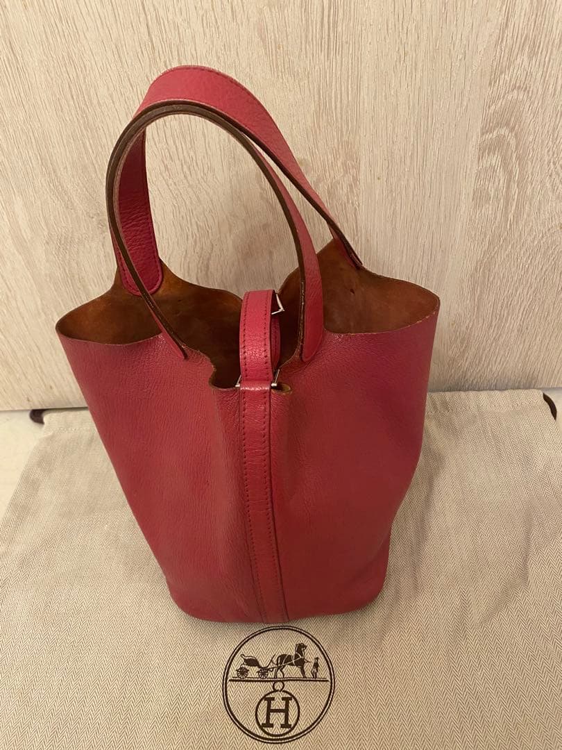 エルメスピコタン ローズショッキング×アニスグリーン