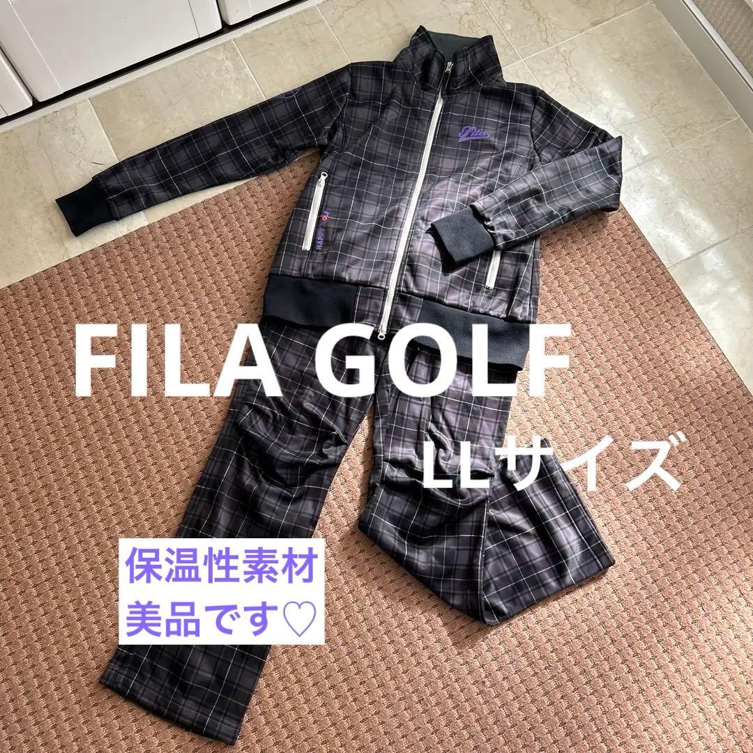 ★美品★FILA GOLF 防寒 スタイリッシュ セットアップ ウェア LL