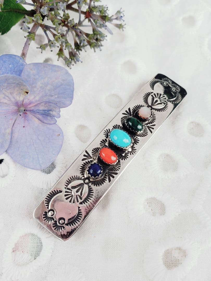 インディアンジュエリー　シルバー925 ナバホ　ターコイズ　ラピスラズリー　珊瑚