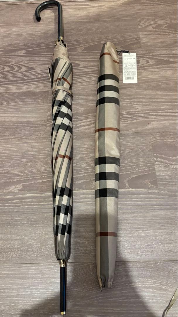 【新品未使用】BURBERRY バーバリー 長傘60cm カバー付き