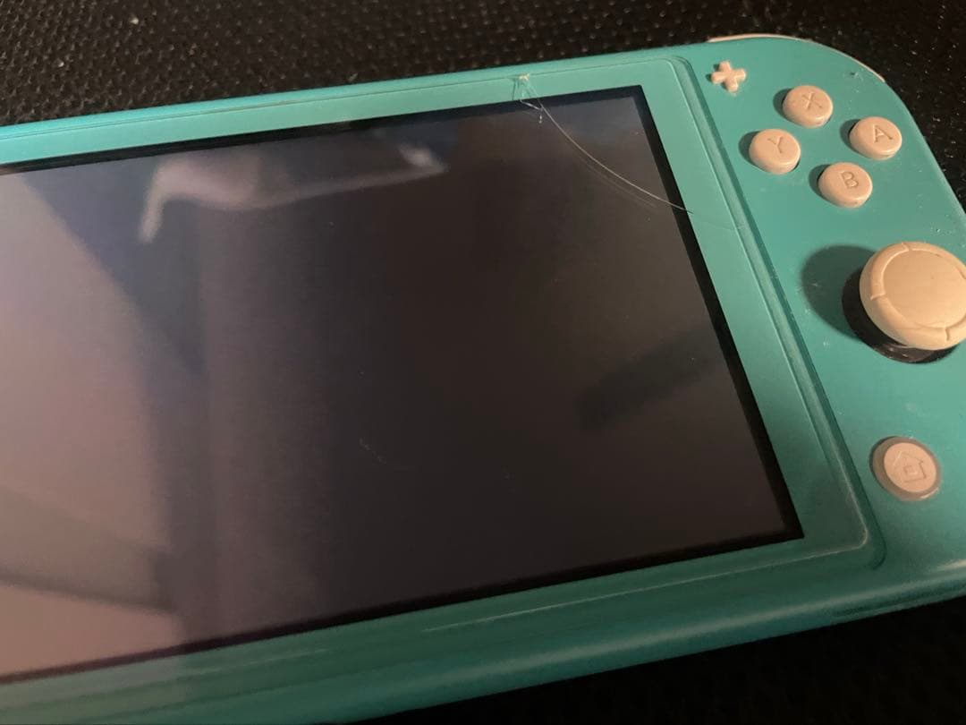 Nintendo Switch Liteターコイズ 保護フィルムひびありジャンク