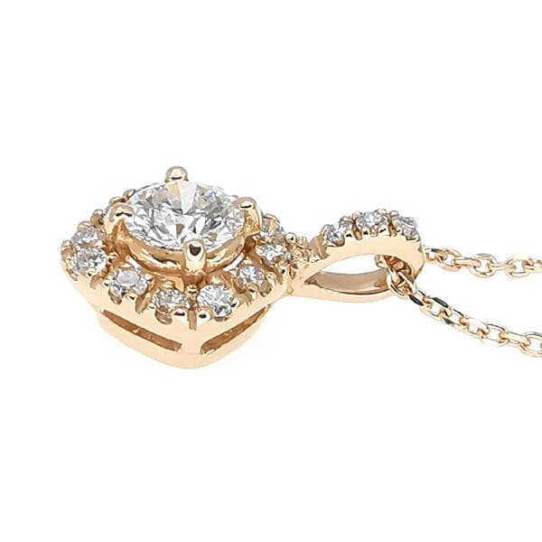 K18PG ダイヤ ネックレス 0.212ct H VVS2 3EXHC