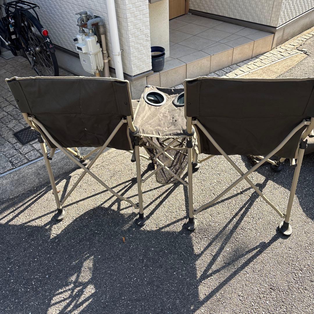 MacCaddy 2人用折りたたみチェア 黒