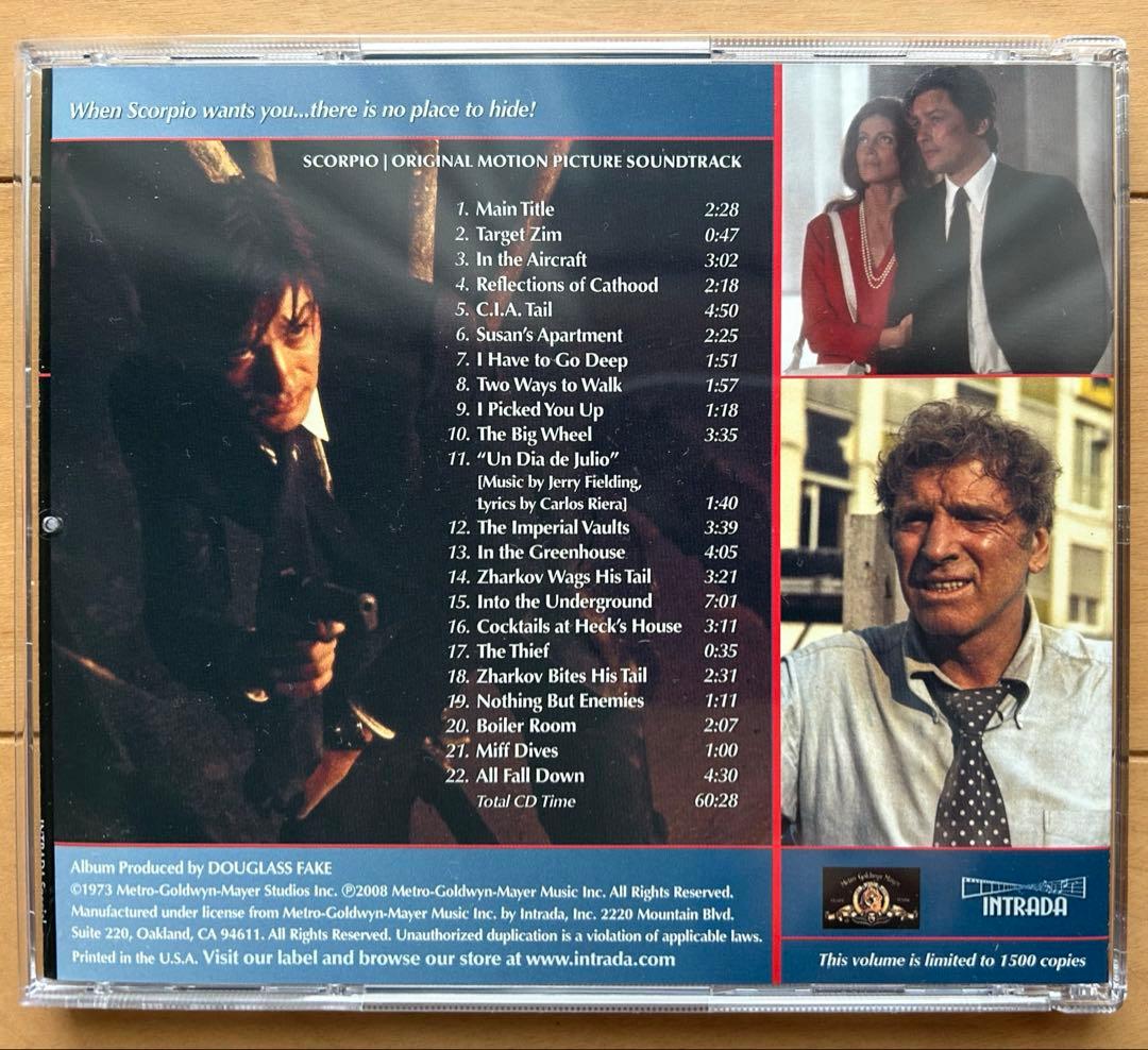 スコルピオ　オリジナル・サウンドトラック　CD　音楽ジェリー・フィールディング