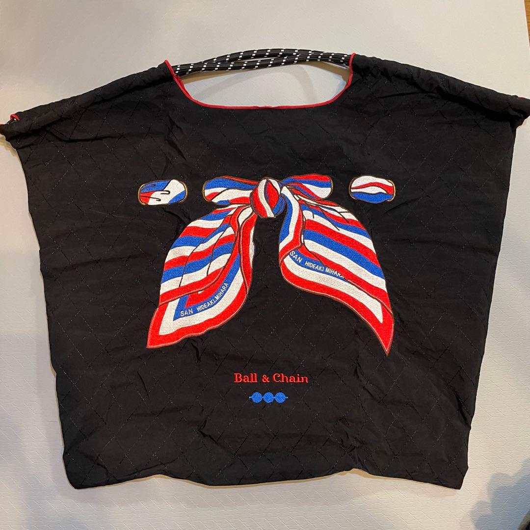 Ball & Chain エコバッグ 黒　福岡限定キルティング　 Lサイズ