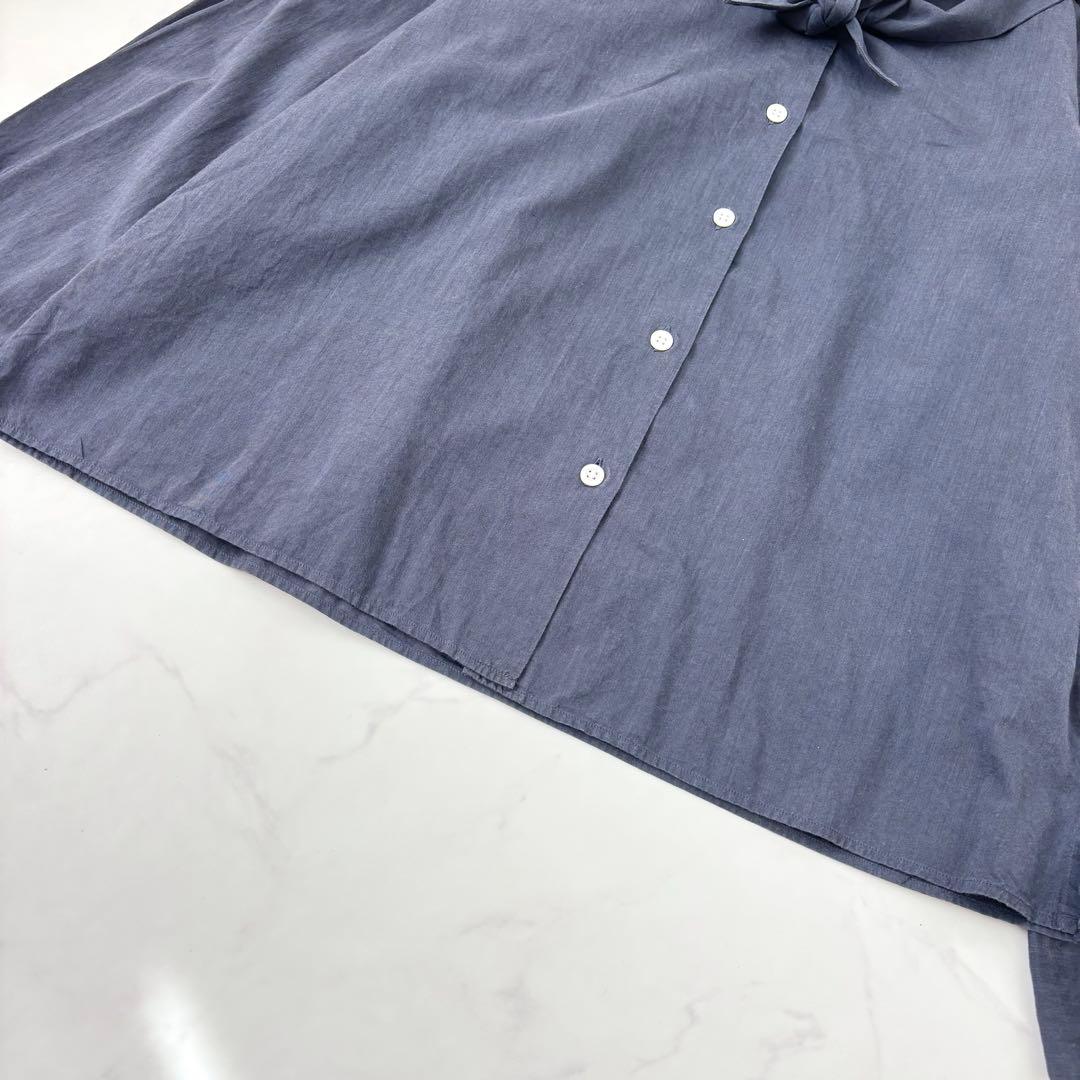 マーガレットハウエル ネッカチーフカラー コットンシャツ 長袖 L 日本製