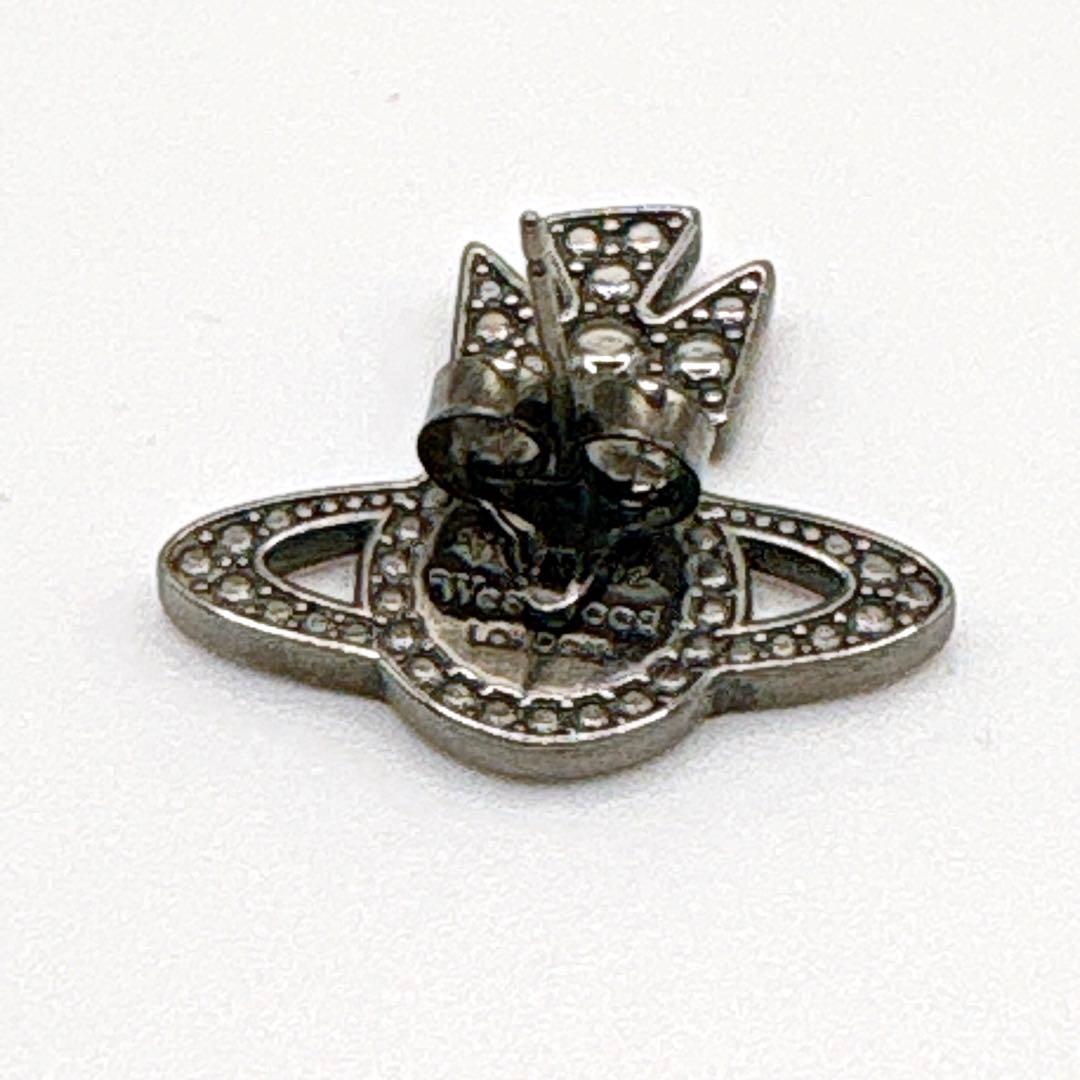 ヴィヴィアンウエストウッド　オーブラインストーンピアス 片耳　グリーンピンク