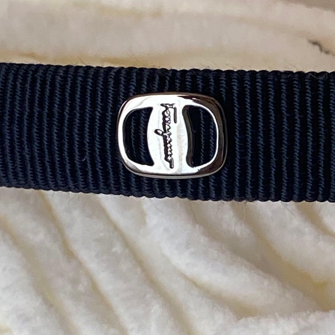 フェラガモ　美品　カチューシャ　シルバー金具3個【ヴィンテージ】