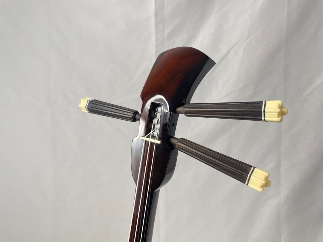 沖縄三線 ゆし木棹 強化張り・蛇皮二重張り