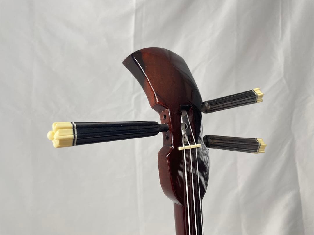 沖縄三線 ゆし木棹 強化張り・蛇皮二重張り