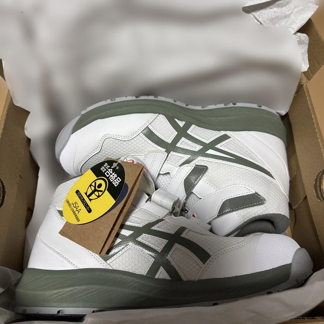 ASICS ホワイト ハイカット安全靴 JSAA合格品