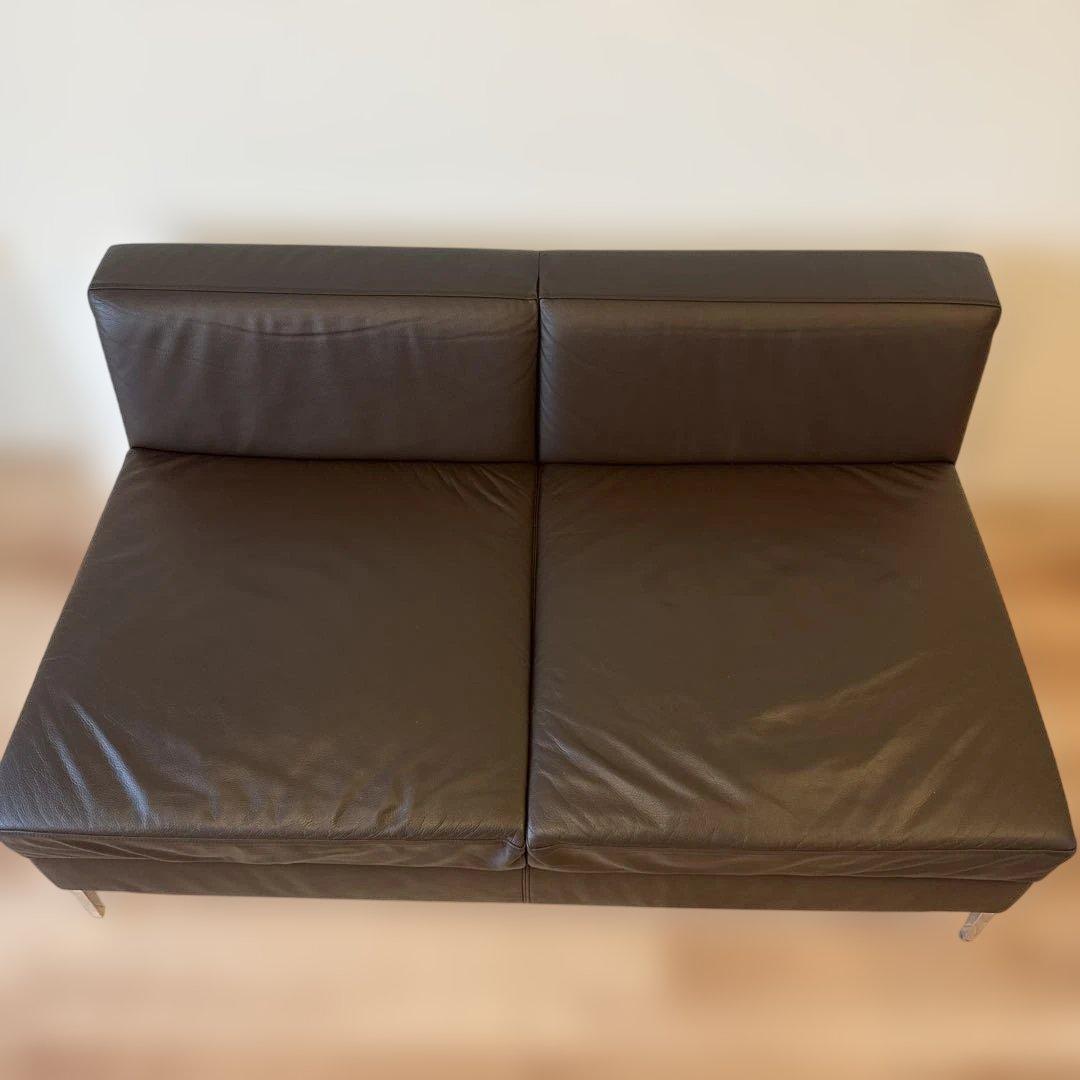 Time&Style ダークブラウン 2人掛けソファ