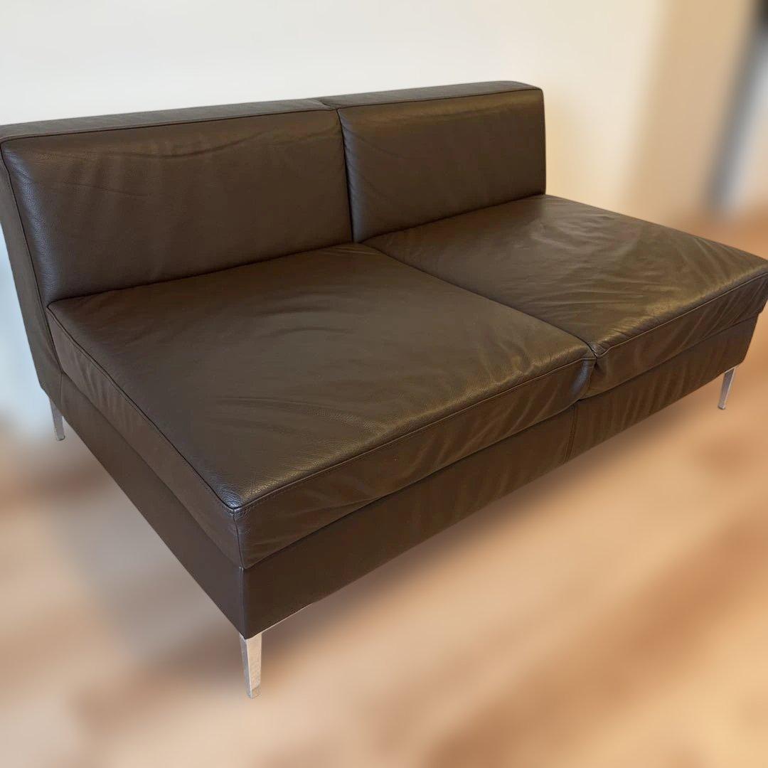 Time&Style ダークブラウン 2人掛けソファ