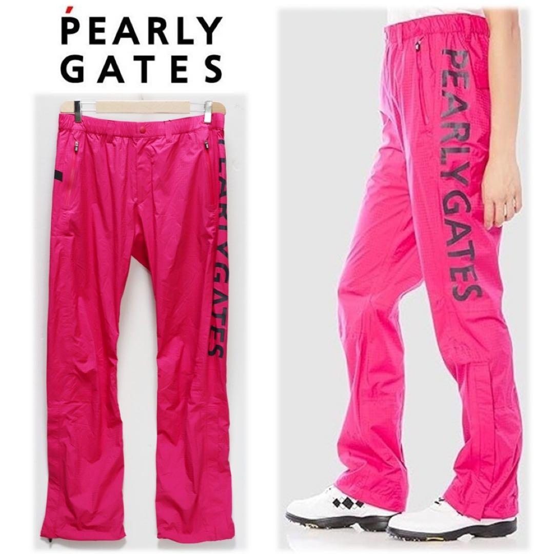 《パーリーゲイツ》新品 ナイロン 高機能防水性レインパンツ 2(W76~82)