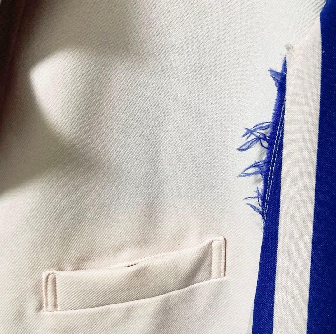 コムデギャルソンオムプリュス　23ss ストライプ　ドッキング　ジャケット