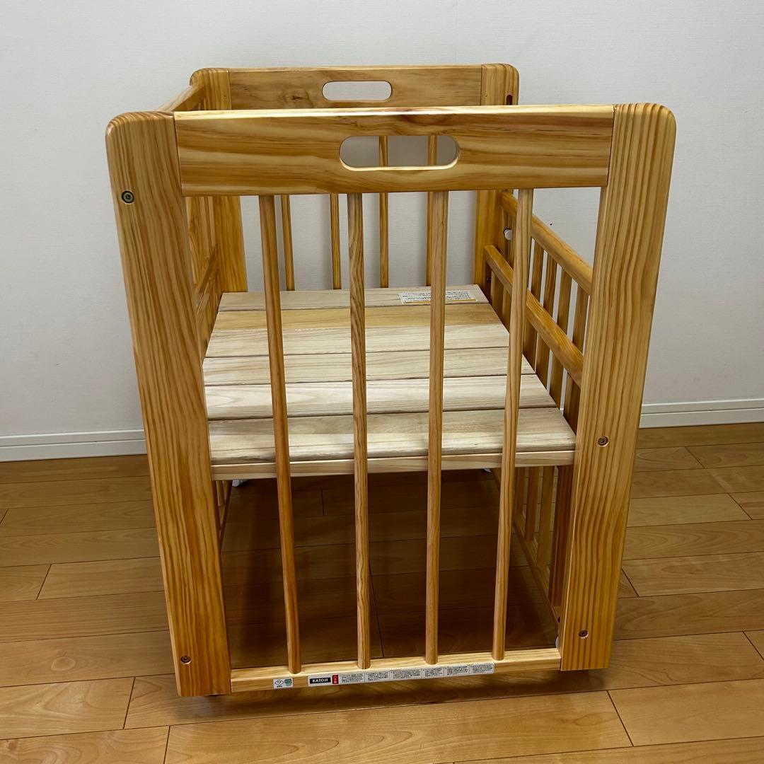 【送料込み】KATOJI カトージ ミニミニベビーベッドⅡ ナチュラル