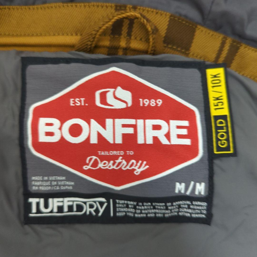 BONFIRE スノーボードウェア 上下セット チェック柄 内側ビニール破れ