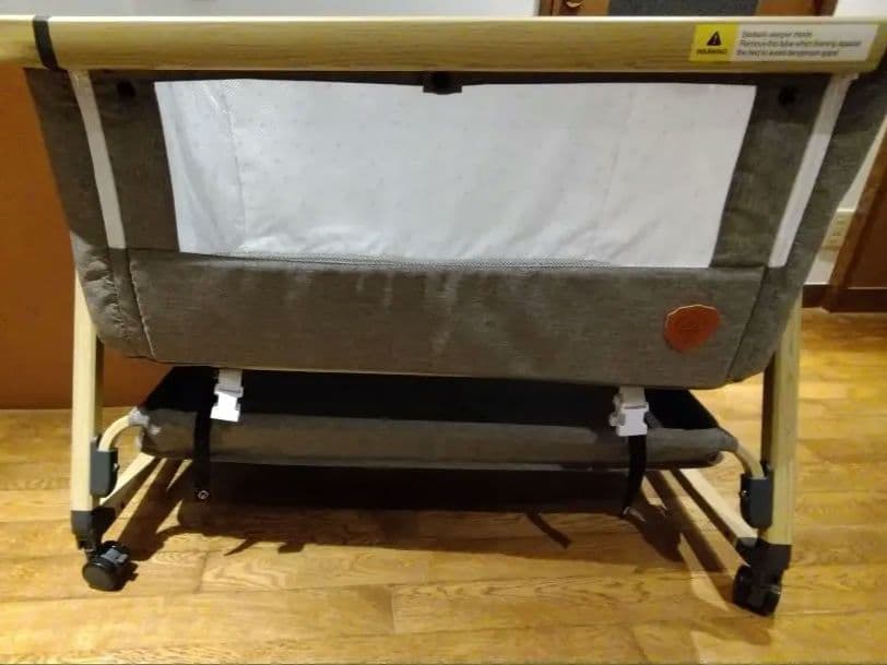 ベビーベッド HZDMJ (グレー)　折り畳み