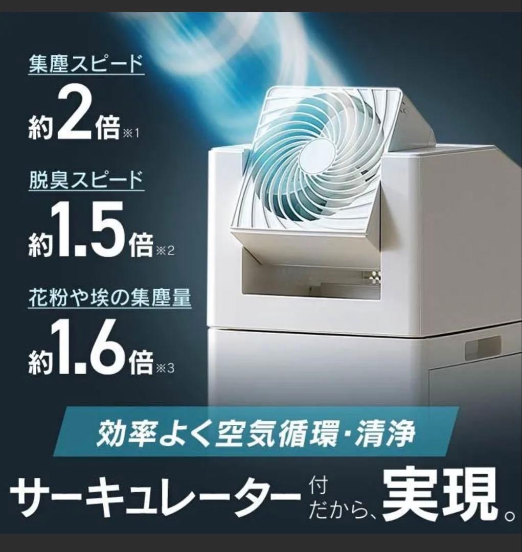 アイリスオーヤマ サーキュレーター加湿空気清浄機 KCHA-A55-W