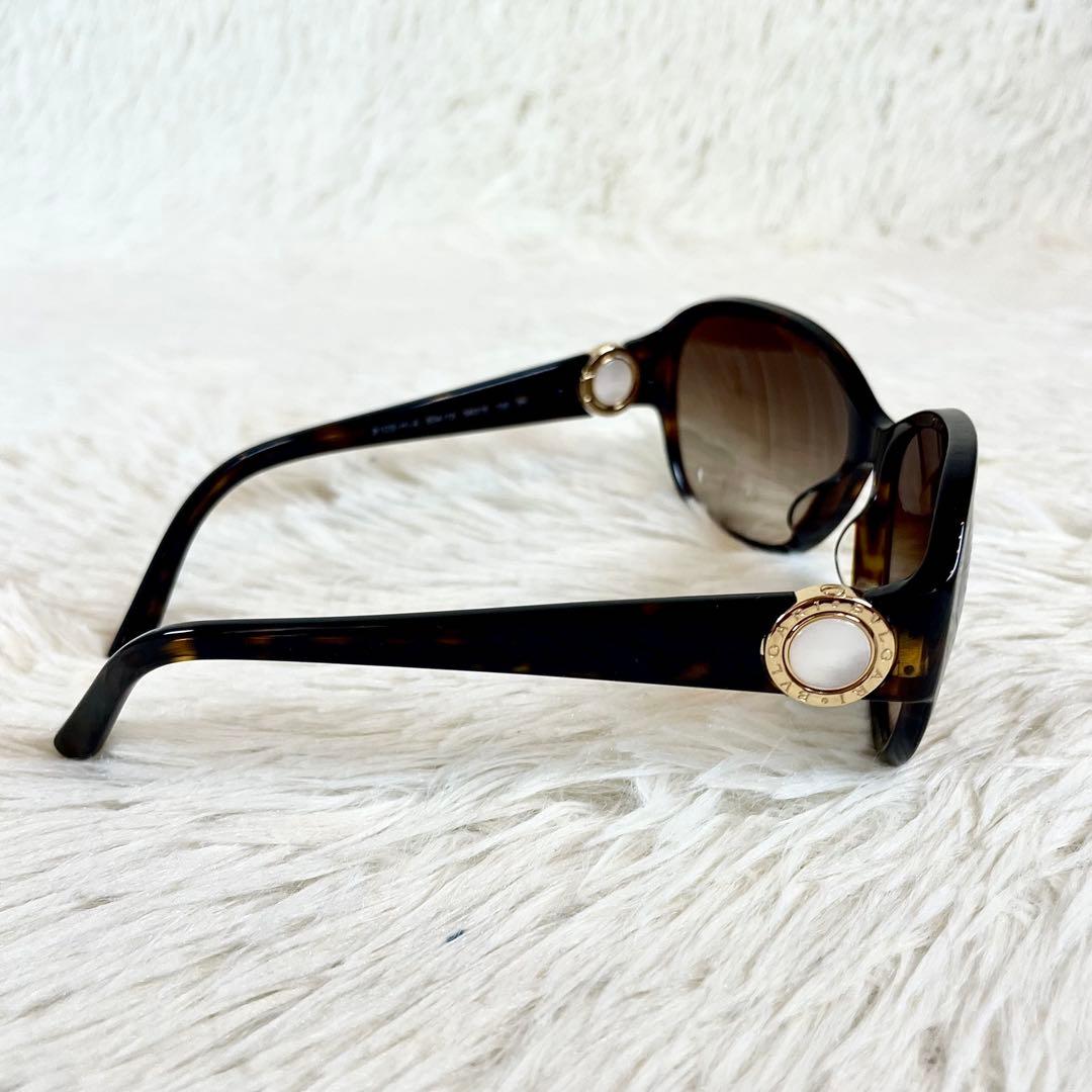 極美品　BVLGARI　8109-H-A　ブラウンレンズ　べっ甲柄フレーム