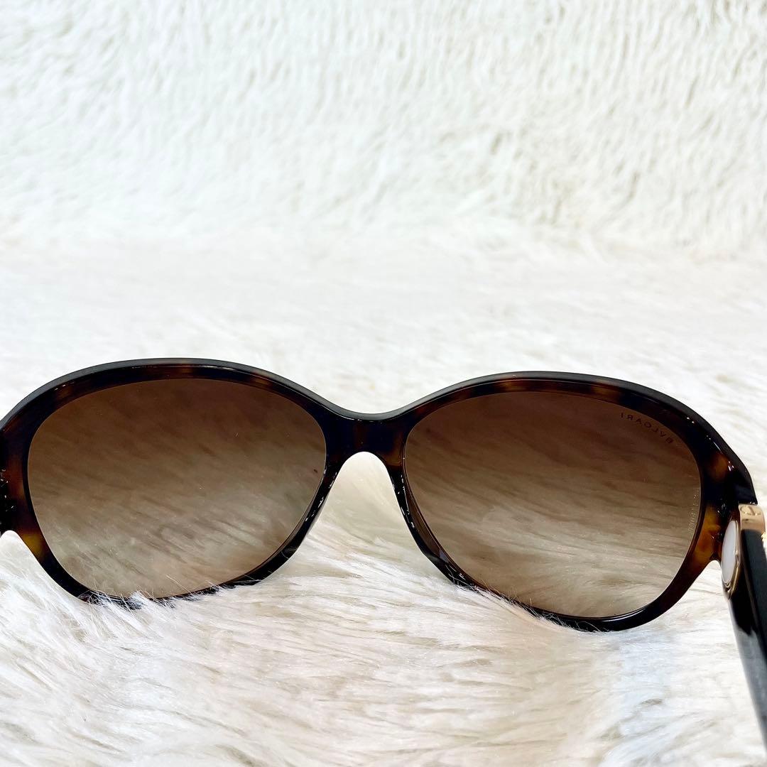 極美品　BVLGARI　8109-H-A　ブラウンレンズ　べっ甲柄フレーム