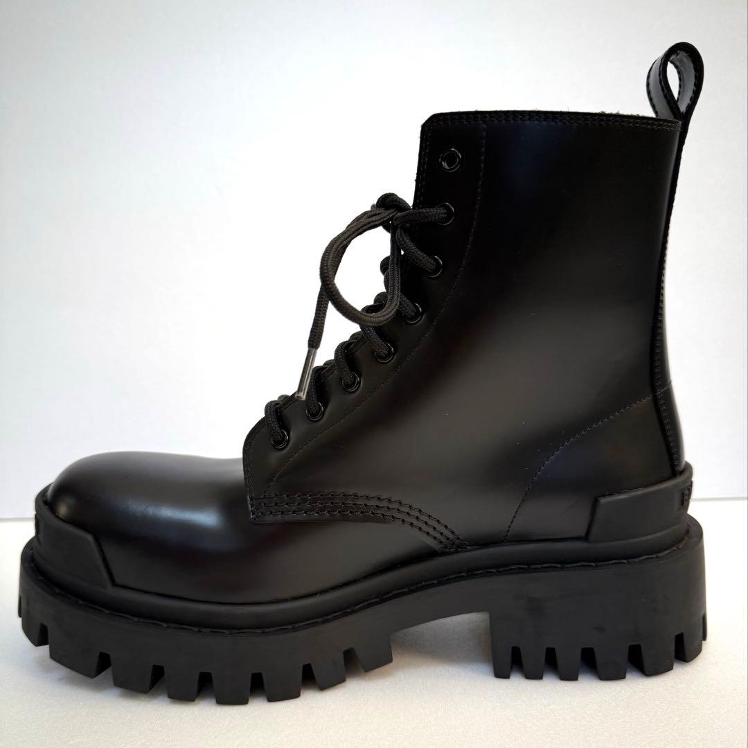 バレンシアガ ストライク レースアップ ブーツ 23cm ブラック