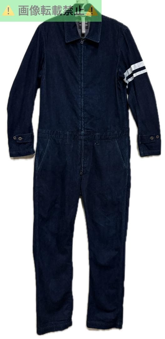 ＊桃太郎ジーンズ 出陣 濃紺 月桂樹ボタン つなぎ オールインワン 日本製 38
