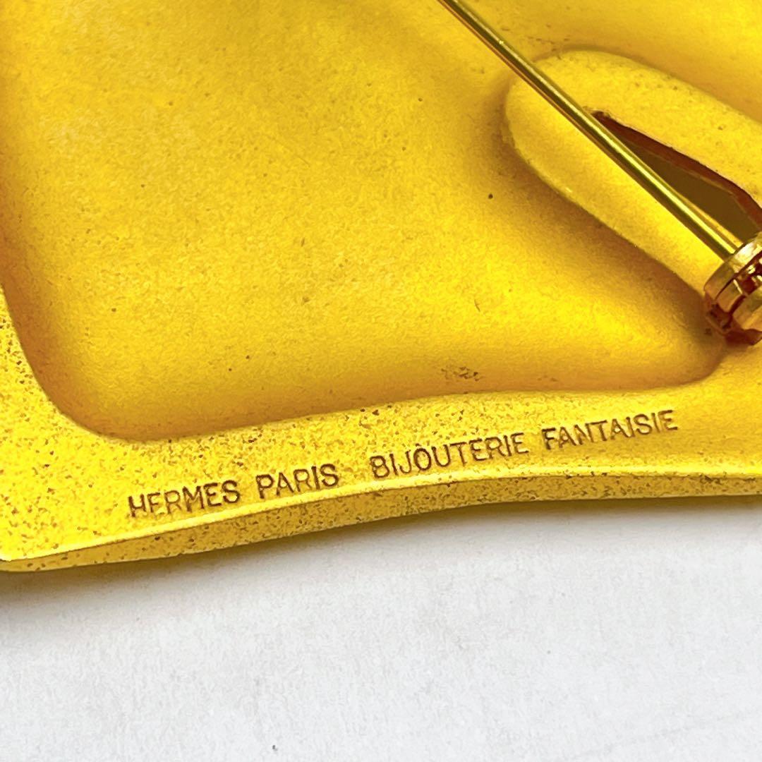 エルメス　ホース　シュバル　ラージ　ブローチ　ゴールド