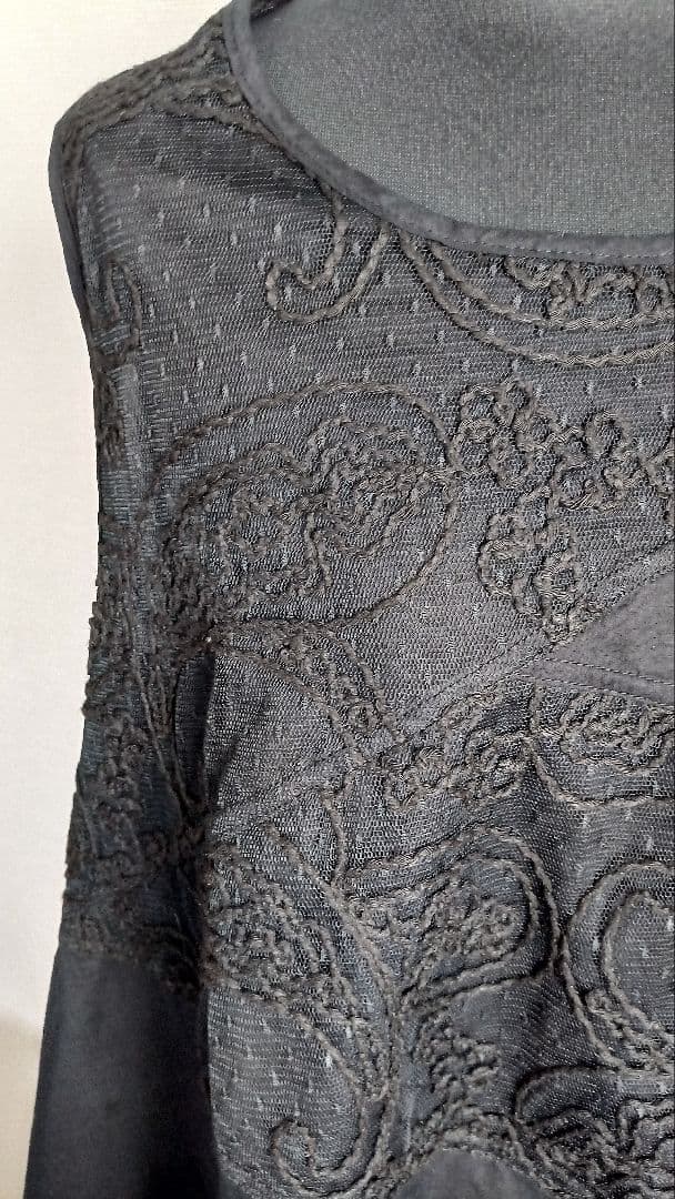 二点　エイココンドウ綿チュニック　EBワイドパンツ　未使用赤プリーツジャケット