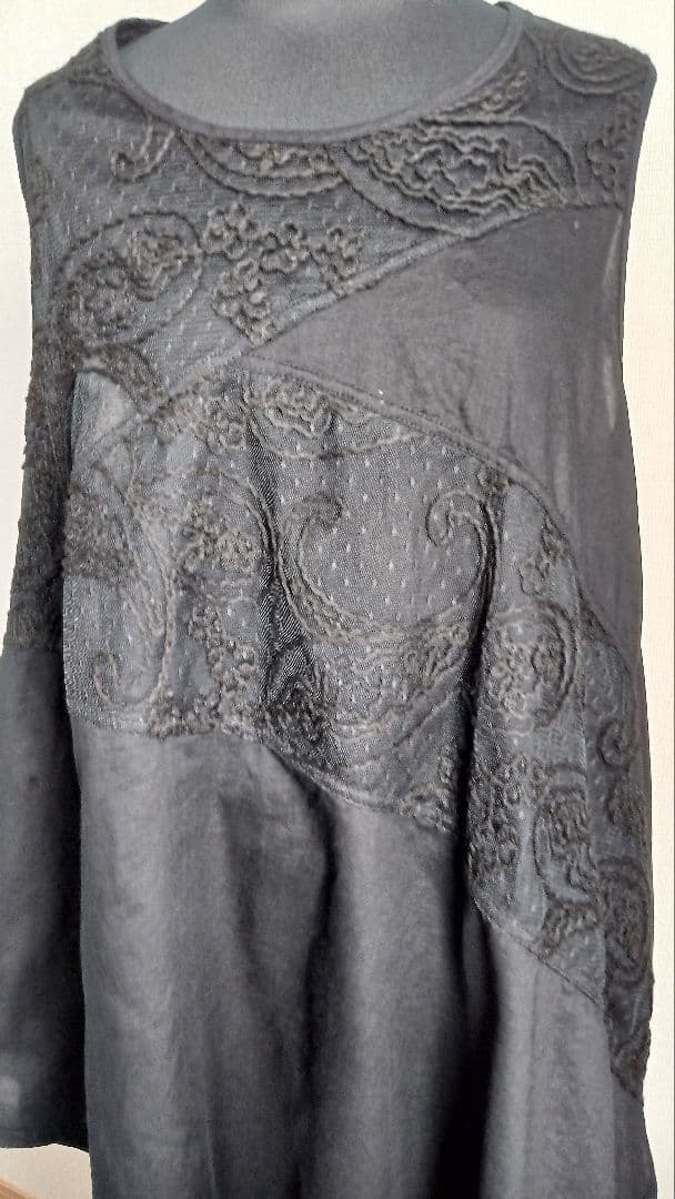 二点　エイココンドウ綿チュニック　EBワイドパンツ　未使用赤プリーツジャケット