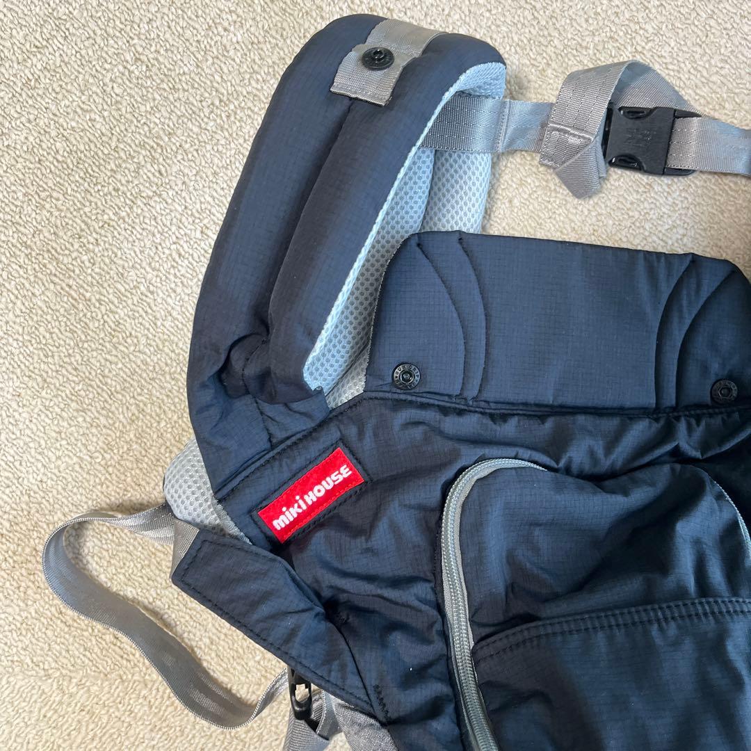 ミキハウス POGNAE グレー ネイビー 抱っこ紐