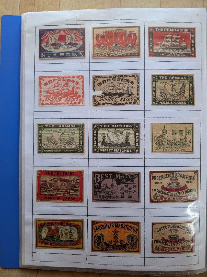 戦前輸出用マッチラベル アジア、北米向け　写真外含め300枚
