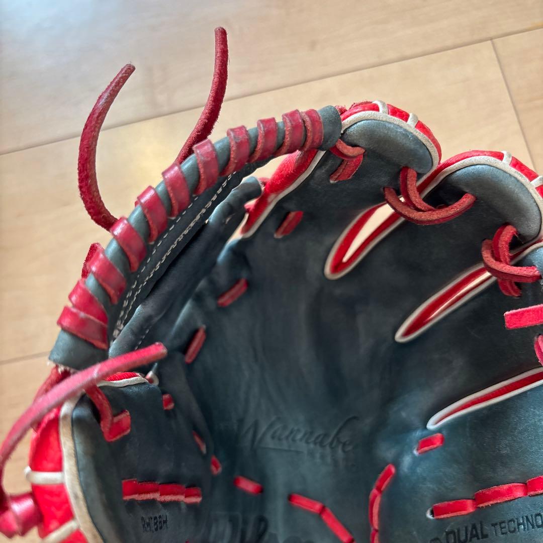 Wilson 軟式グローブ レッド　赤　紺