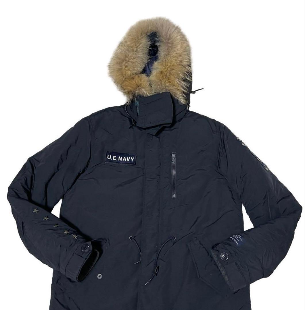 ユニフォームエクスペリメント　モッズコート　usnavy ブラック　2