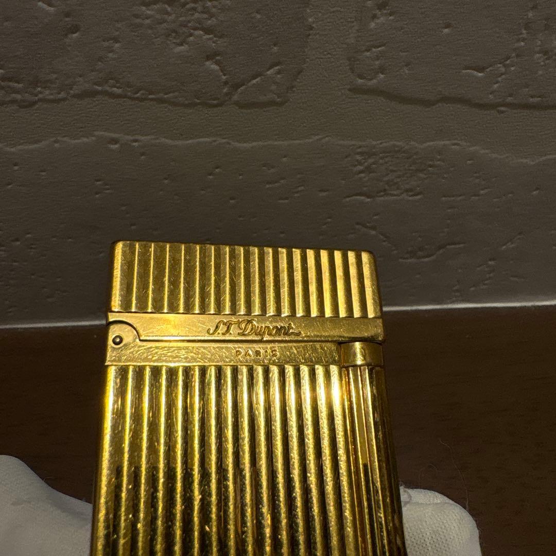S.T. Dupont デュポン ライン2 ガスライター ゴールド 縦ライン