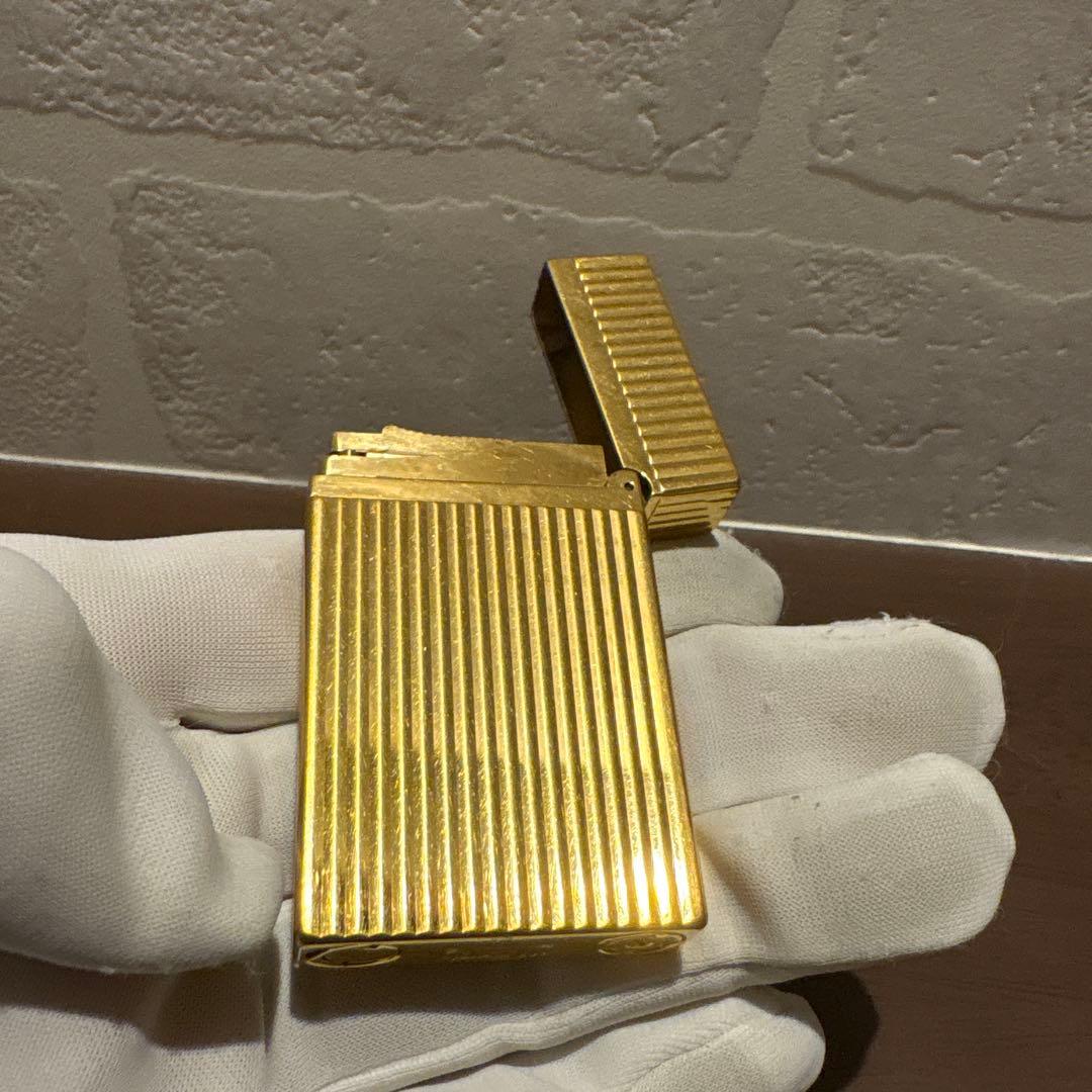 S.T. Dupont デュポン ライン2 ガスライター ゴールド 縦ライン