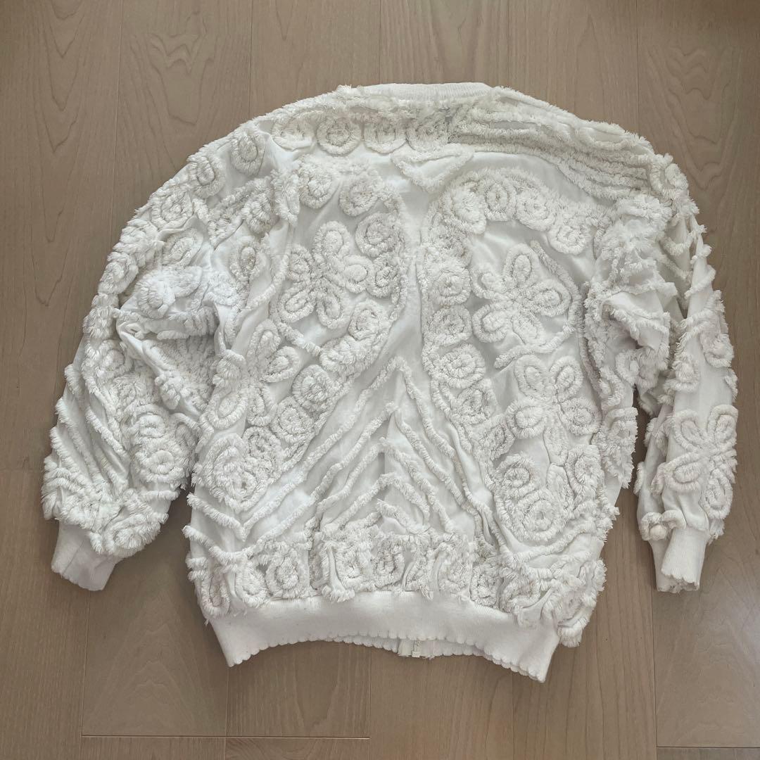 KIKI2♡シェニールのヴィンテージブルゾン グニフニ♡ハートブローチ