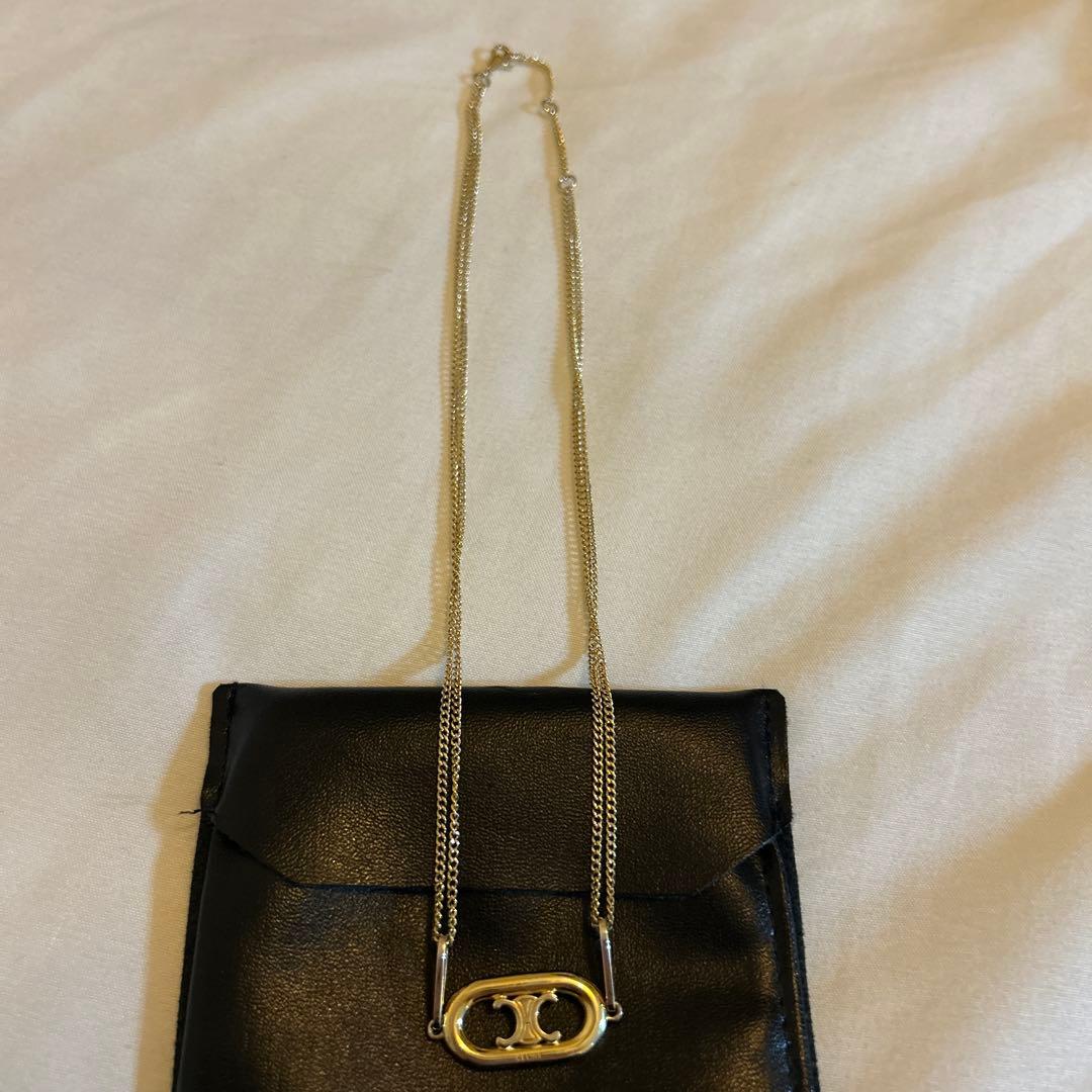 CELlNE セリーヌ トリオンフ ロゴ ネックレス ゴールド