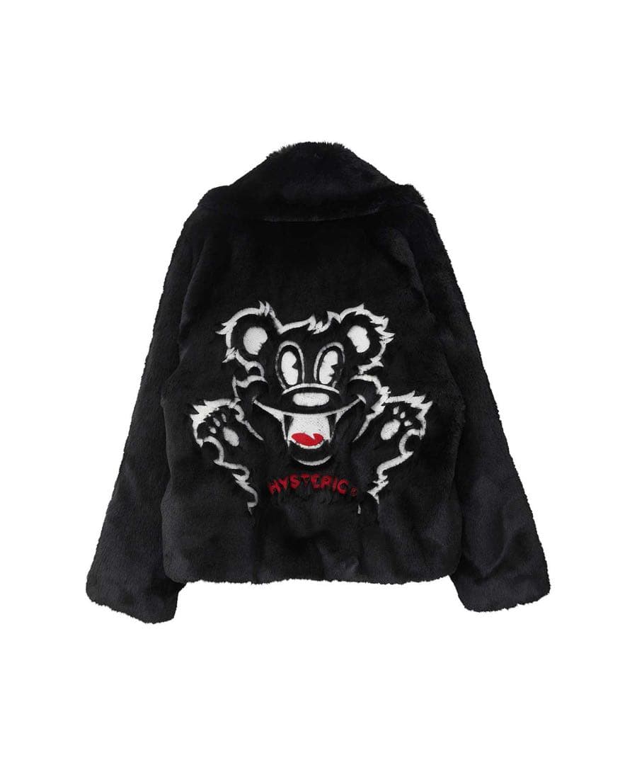 HYSTERIC GLAMOURベアー刺繍フェイクファーブルゾン　ほぼ新品